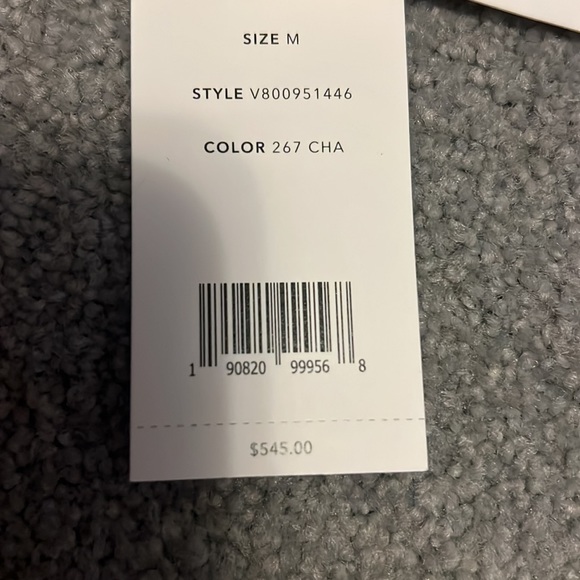 🍎 Vince Pomegranate Pleated V-Neck Dress ✨ NEVER WORN new w tags - Picture 7 of 7